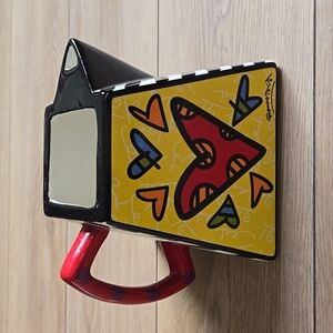 Romero Britto Ceramic Heart Teapot 48 oz Retired